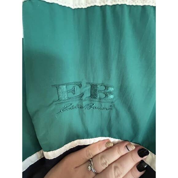 Vintage Eddie Baur Outdoor Outfitters blue stripe Jacket mens XXL windbreaker - Picture 4 of 12